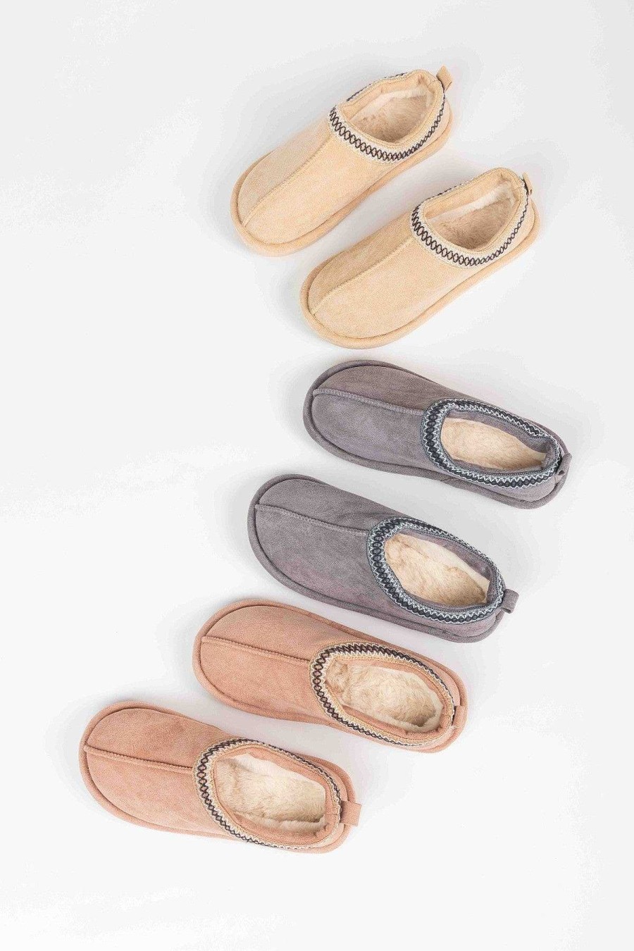 Nightwear | Pala D'oro Accessories Suedette Mule Slippers In Grey