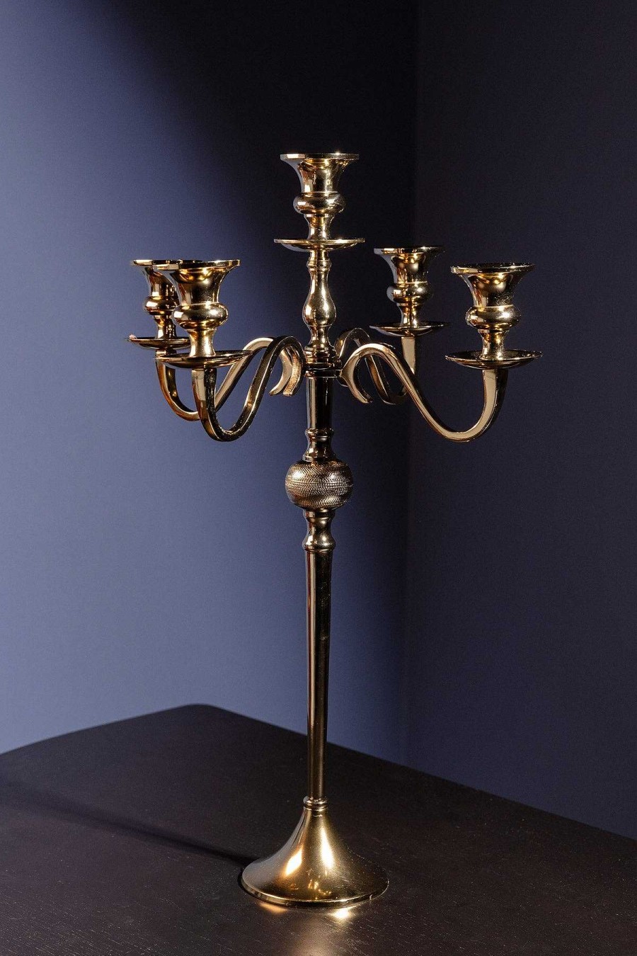 Homeware | Atticus & Stone Gold 5 Arm Candelabra