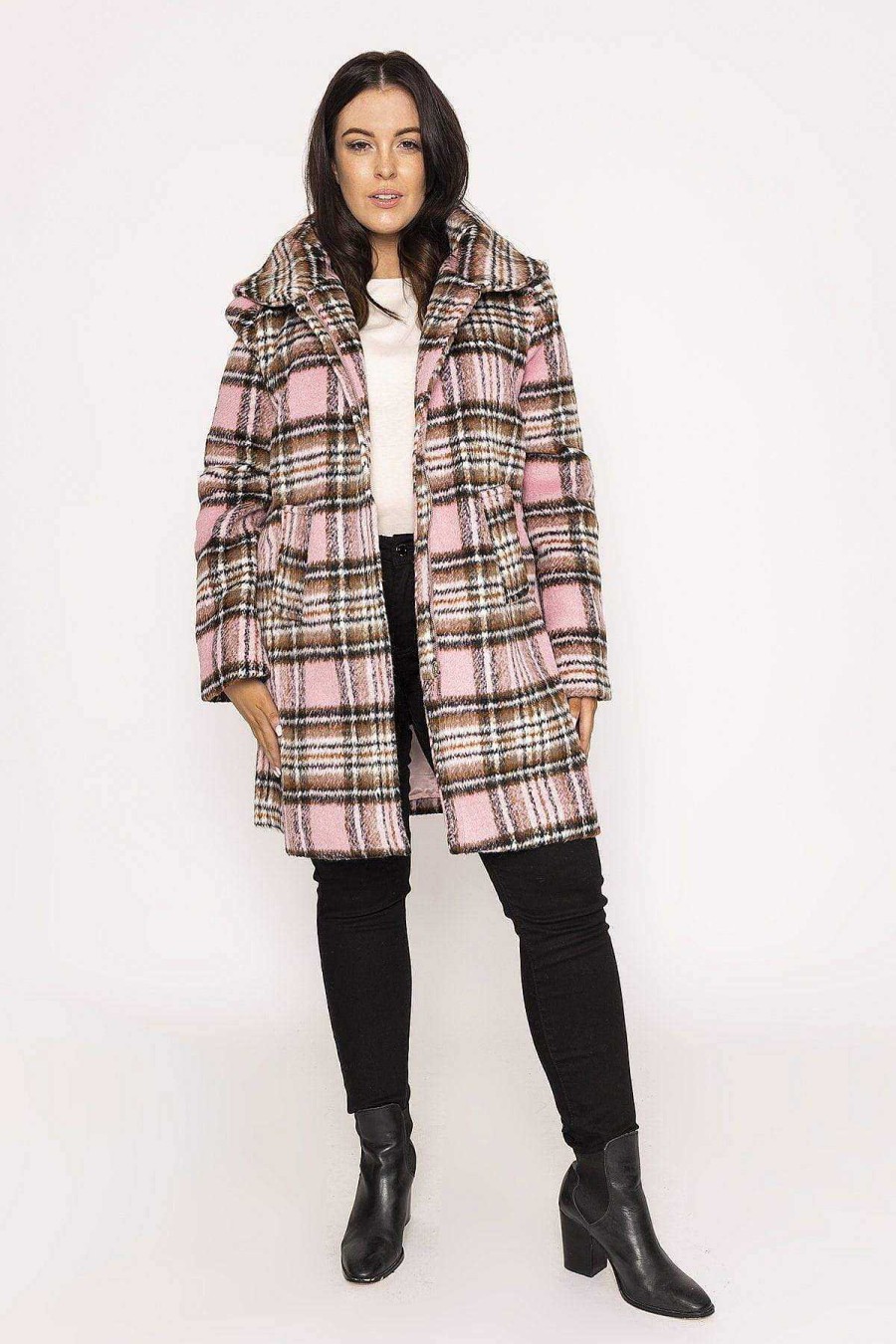 Coats & Jackets | Goa Goa Archelo Hooded Coat In Pink