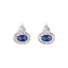 Boxed Gifts | Tipperary Crystal Jewellery Silver Oval Sapphire Earrings