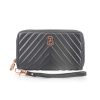 Her | Tipperary Crystal Bags Bordeaux Quilted Wallet In Black