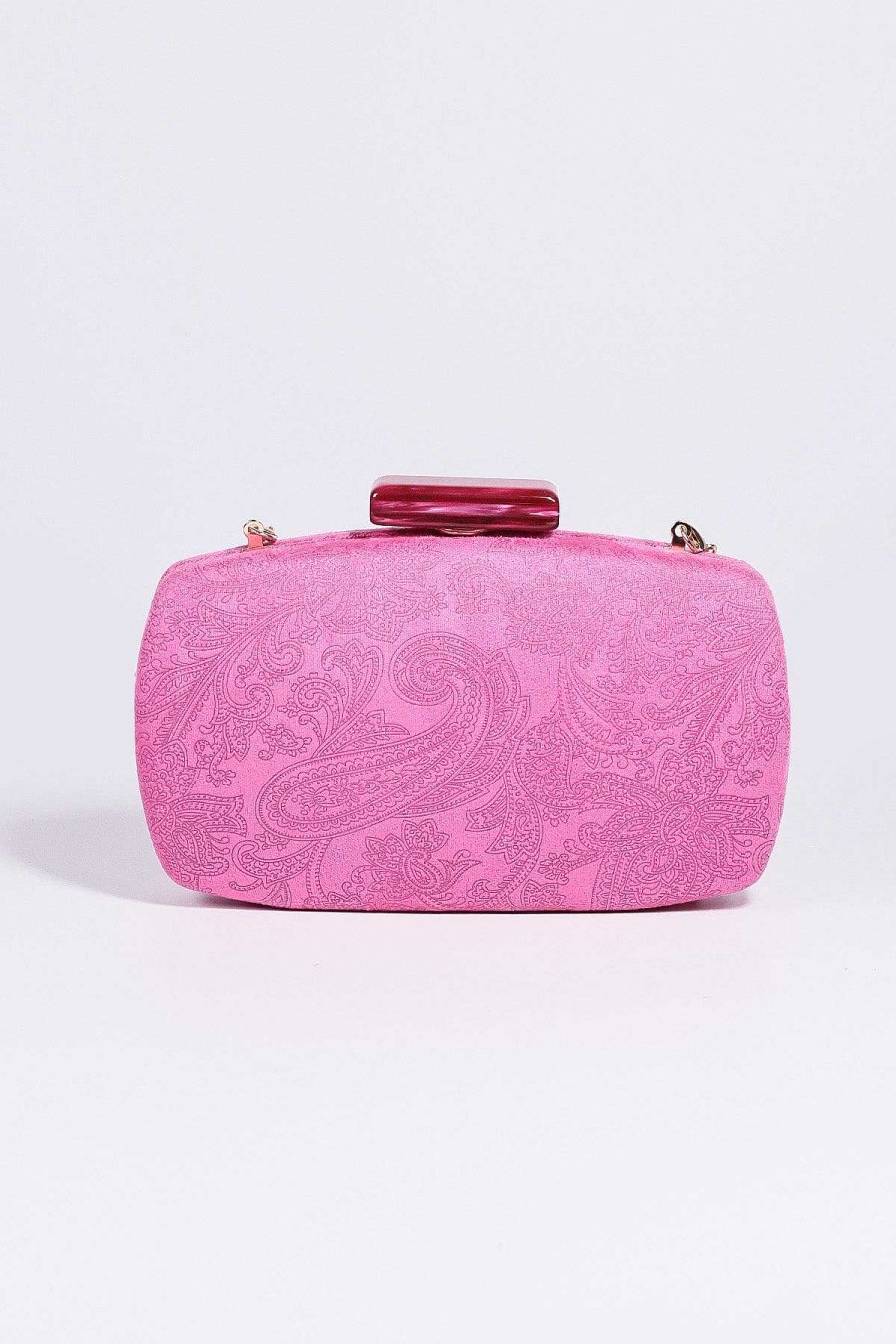 Teenager | SOUL Accessories Paisley Fabric Clutch In Pink