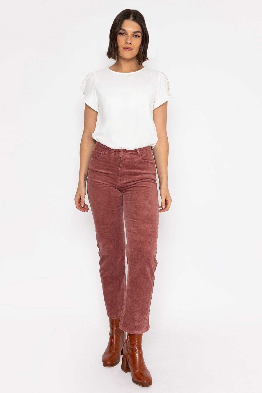 Jeans & Trousers | Oraije Solange Velvet Pants In Pink