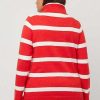 Jumpers & Cardigans | Ulla Popken Stripe Fine Knit Turtleneck Sweater In Red