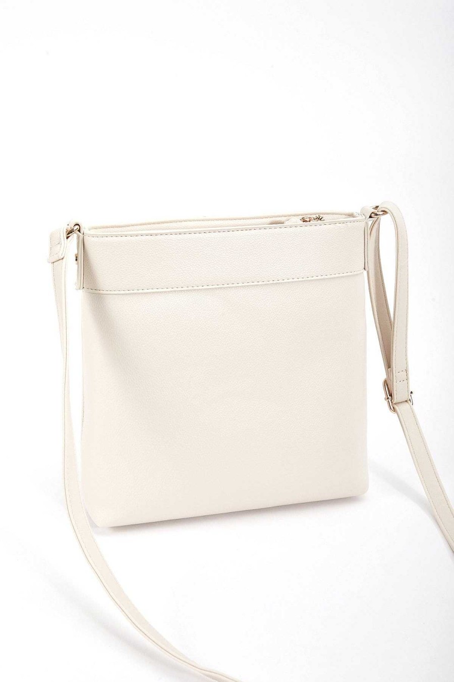 Accessories | SOUL Accessories Classic Crossbody Front Zip Bag In Cream