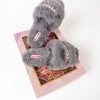 Nightwear | Cherish Accessories Boxed Embellished Slippers In Grey