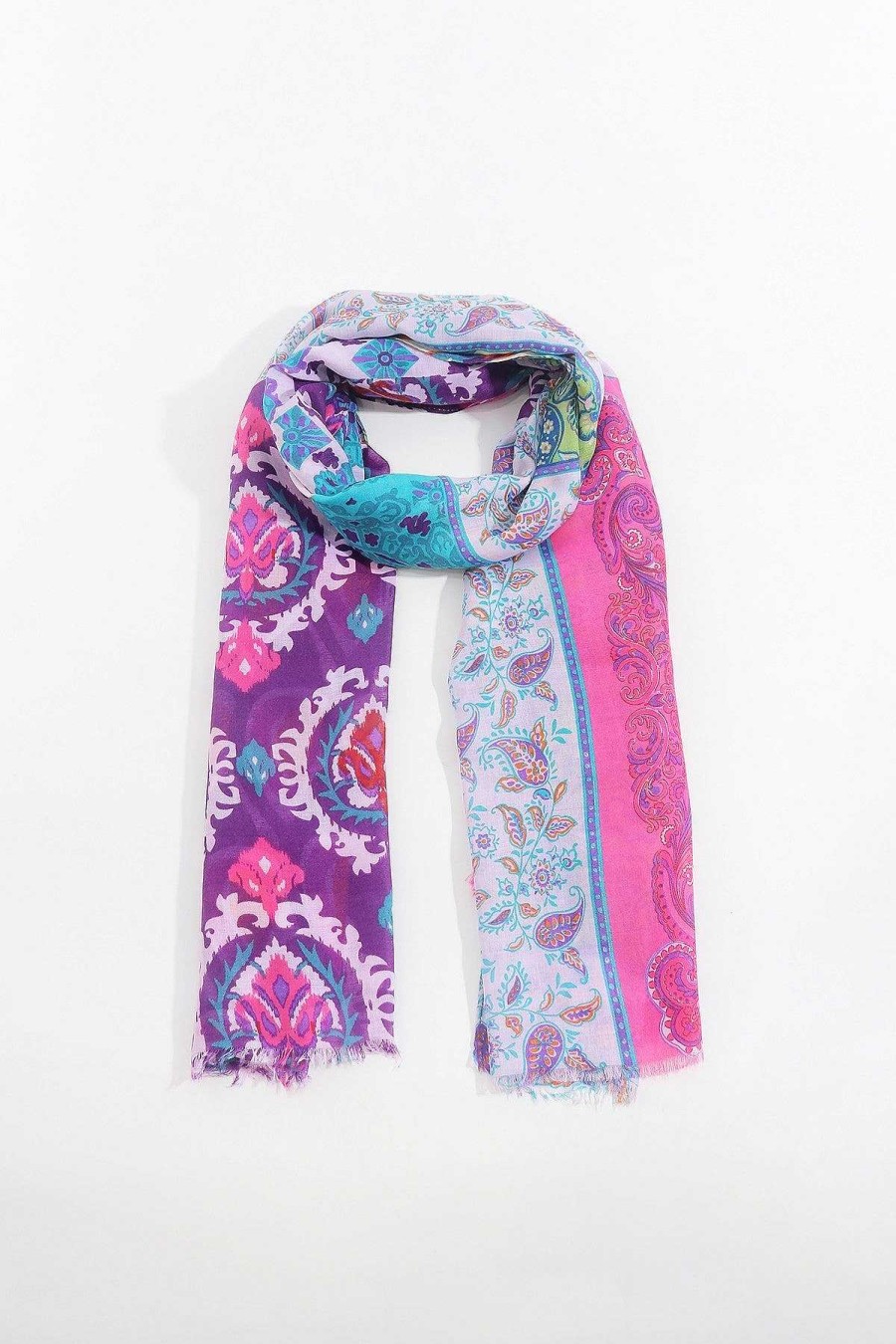 Accessories | SOUL Accessories Abstract Paisley Scarf In Pink