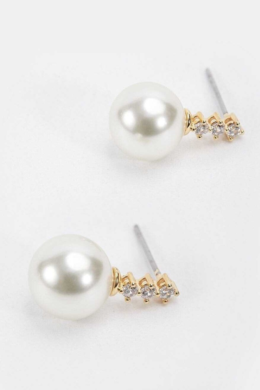 Boxed Gifts | Soul Jewellery Gold Tone Diamante Pearl Earrings