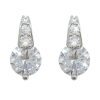 Boxed Gifts | Tipperary Crystal Jewellery Silver Round Earrings With Pave Bale