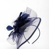 Fascinators | SOUL Accessories Large Navy Fascinator With Feather