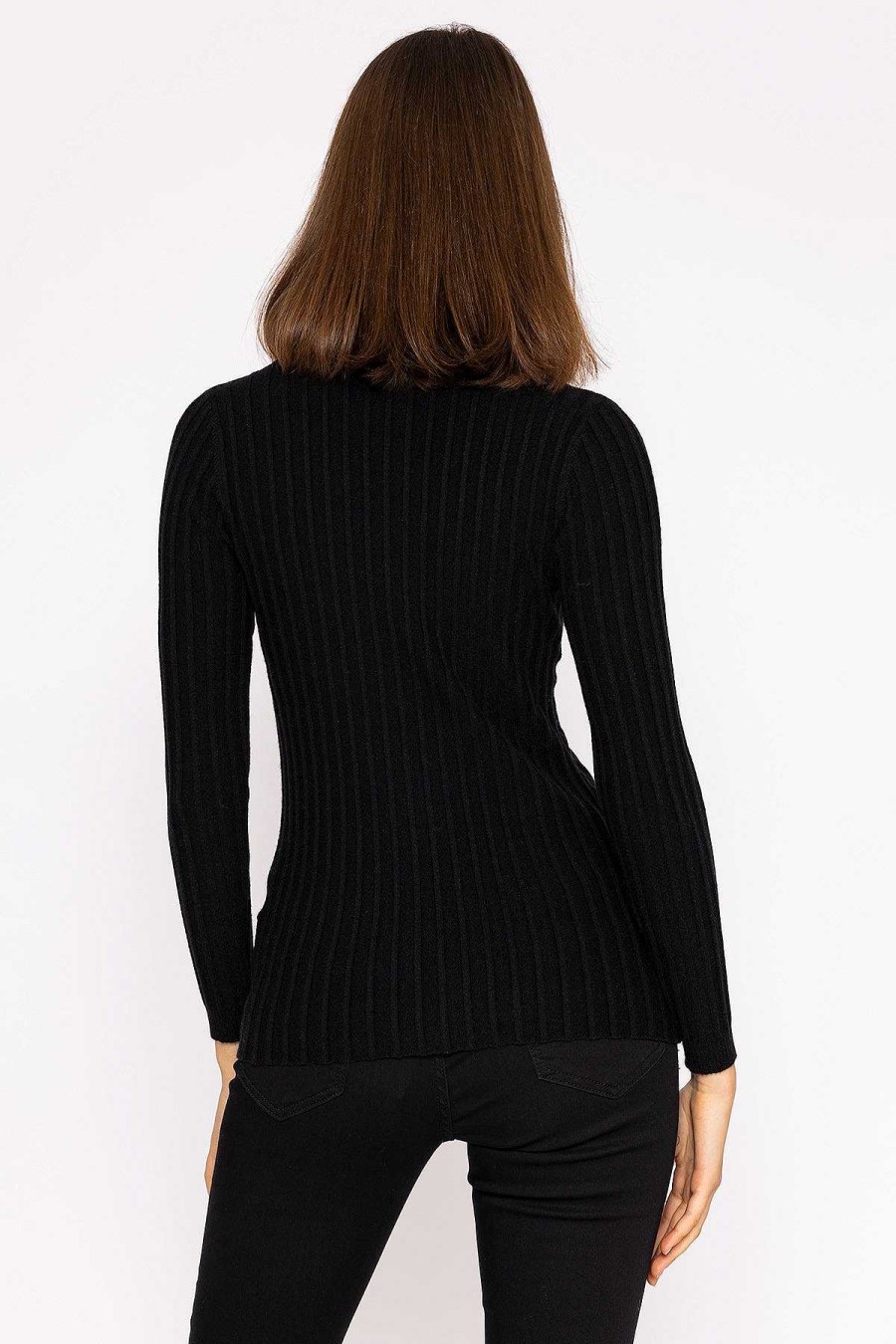 Jumpers & Cardigans | Kelly & Grace Weekend Rib Knit Top In Black