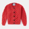 Jumpers & Cardigans | Aran Woollen Mills Kids Aran Cardigan In Red