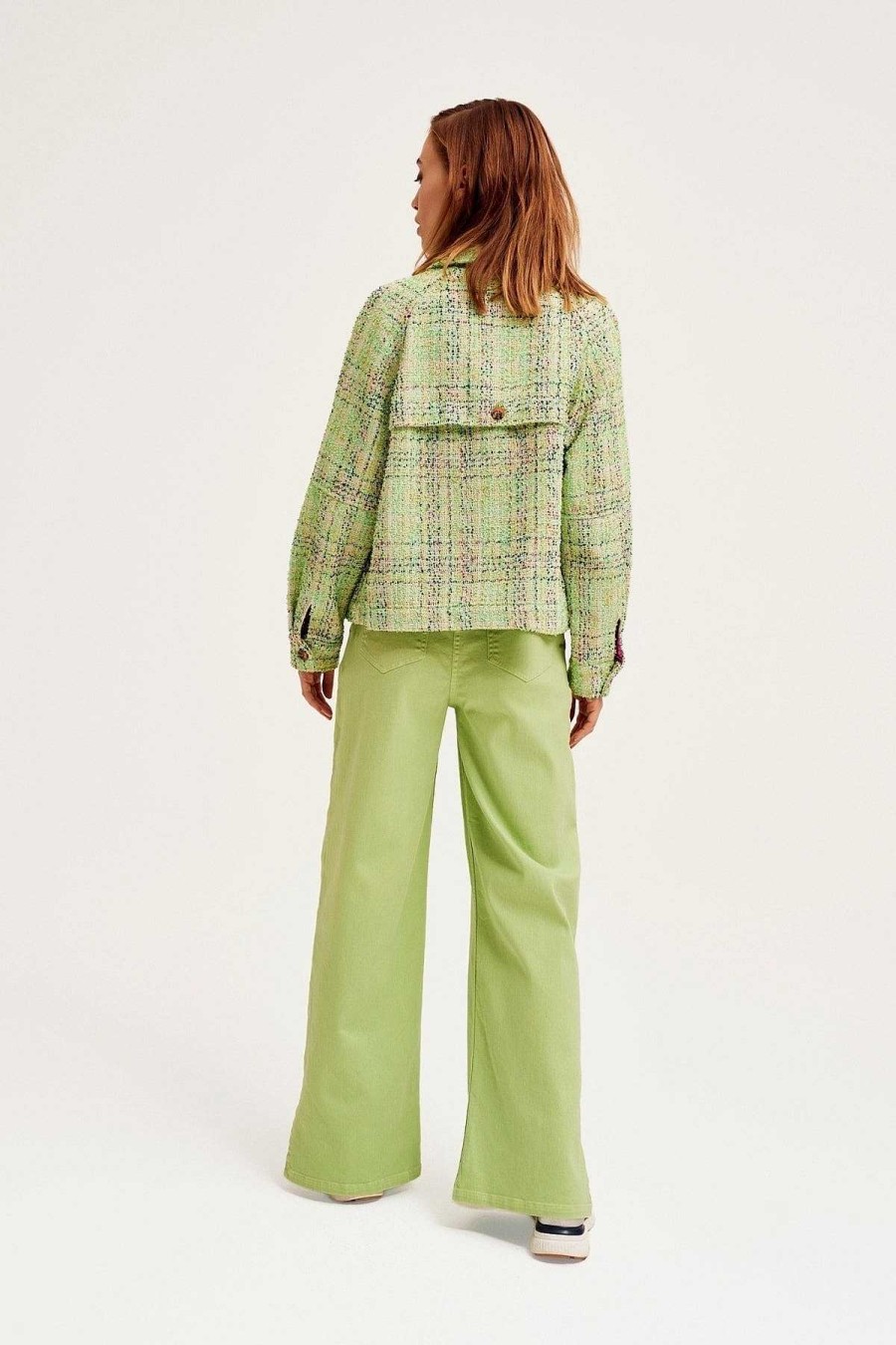 Coats & Jackets | Cks Fashion Boa Jacket In Green