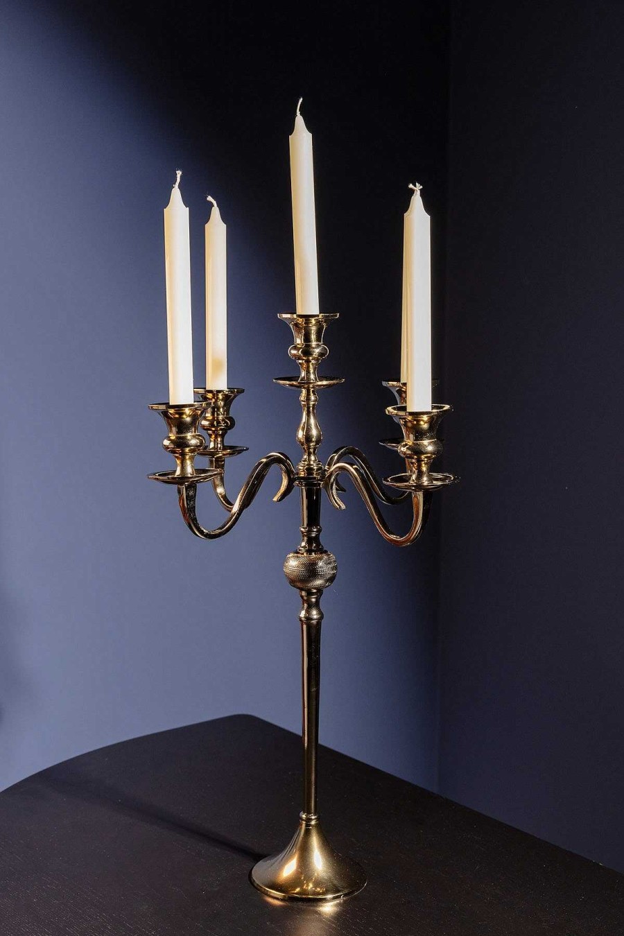 Homeware | Atticus & Stone Gold 5 Arm Candelabra