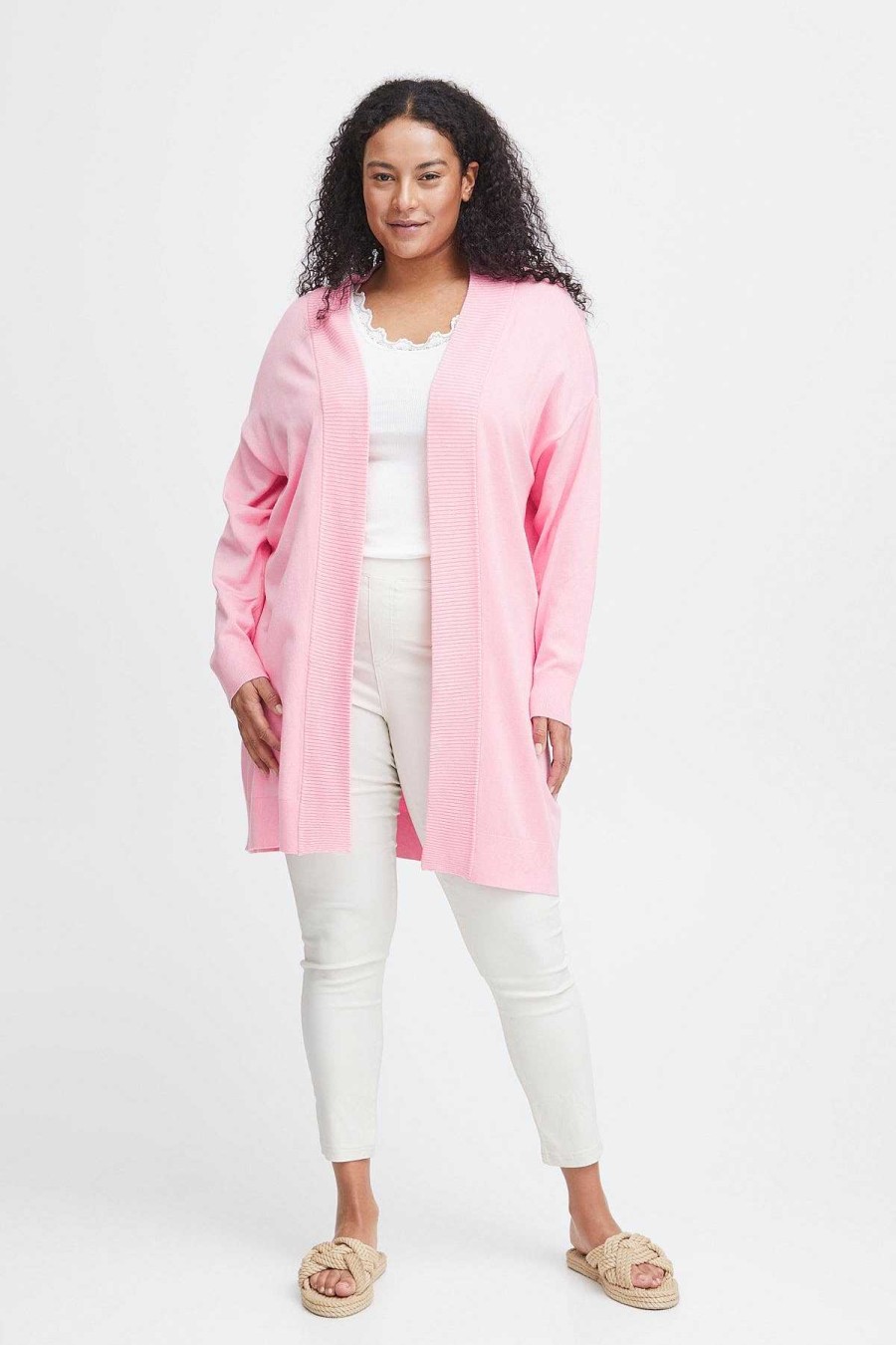 Jumpers & Cardigans | Simple Wish Pink Knitted Cardigan