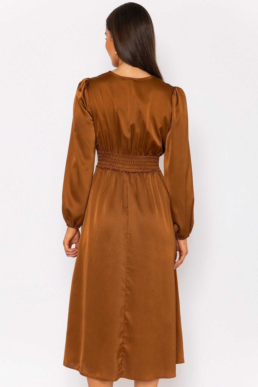 Sale Dresses | Pala D'oro Veronica Midi Dress In Copper