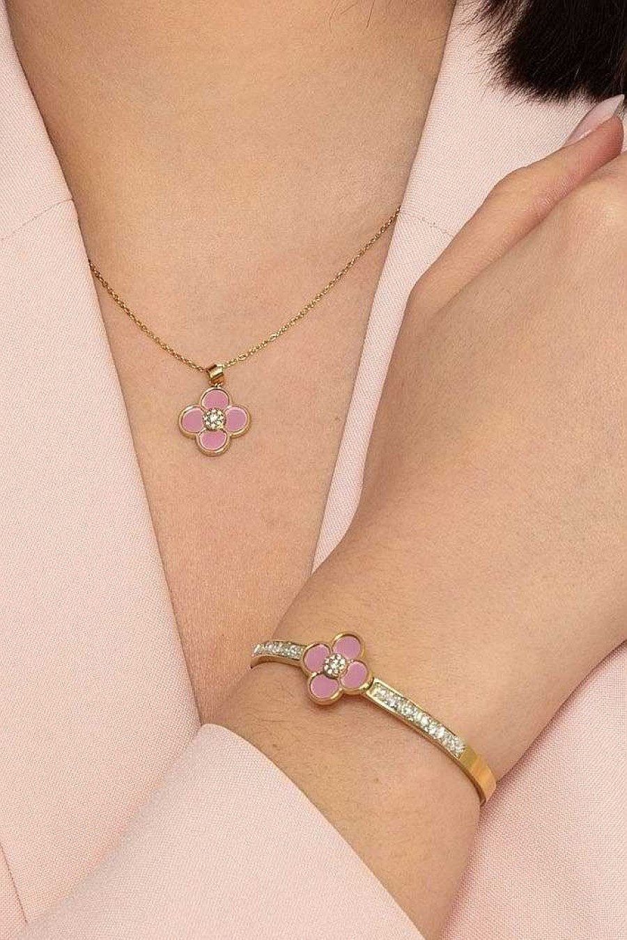 Boxed Gifts | Knight & Day Pink Floral Bangle