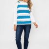 Jumpers & Cardigans | Kelly & Grace Weekend Pointelle Vest In Blue