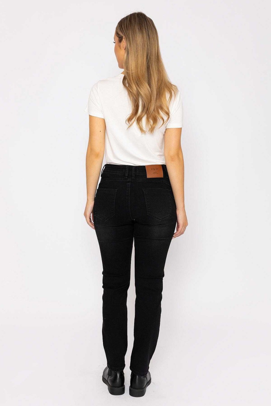 Jeans & Trousers | Kelly & Grace Weekend Straight Leg Jeans In Black