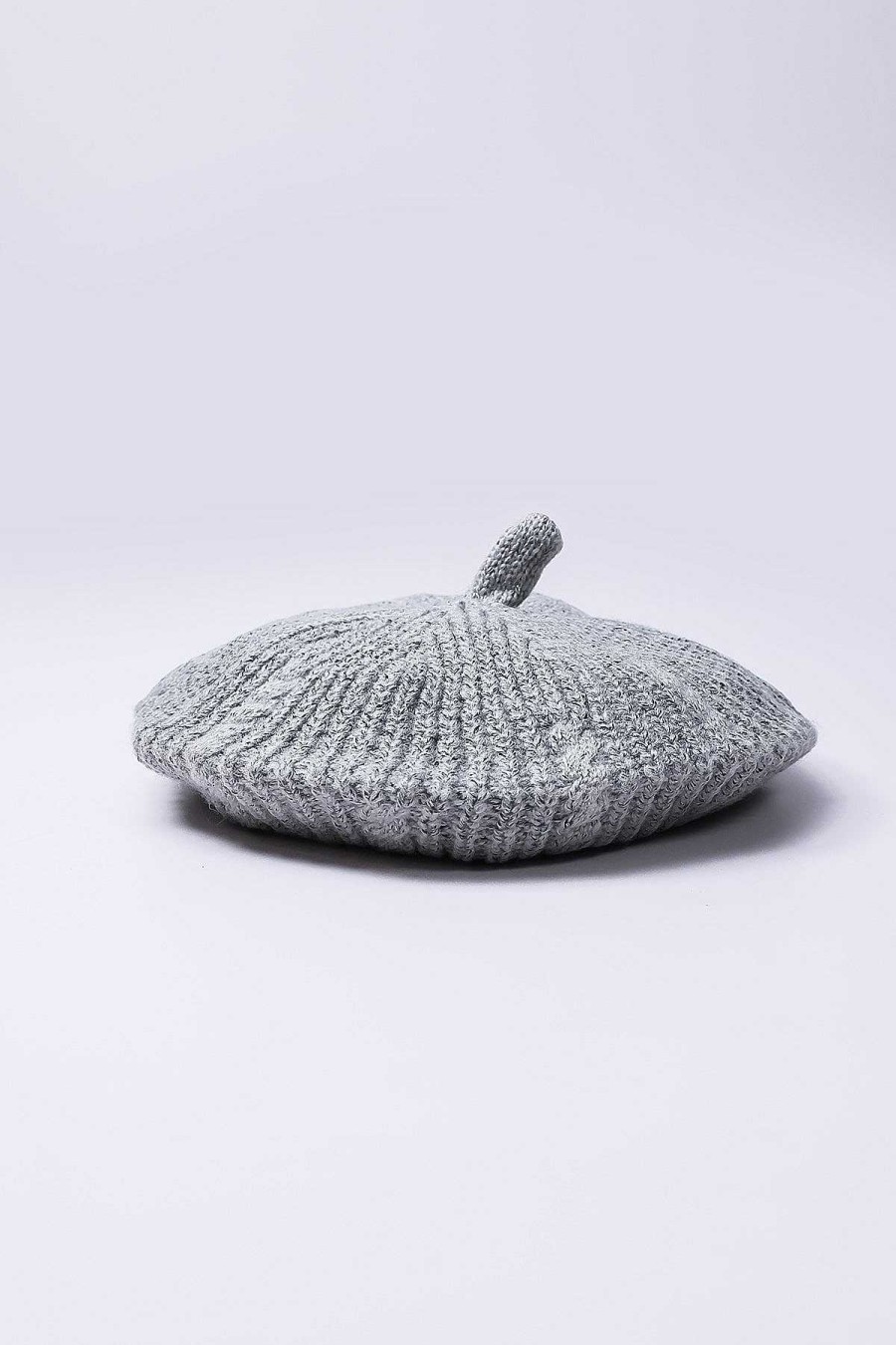 Hats | SOUL Accessories Knitted Beret In Grey