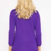 Jumpers & Cardigans | Rowen Avenue Sequin Crew Neck 3/4 Sleeve Knit In Purple