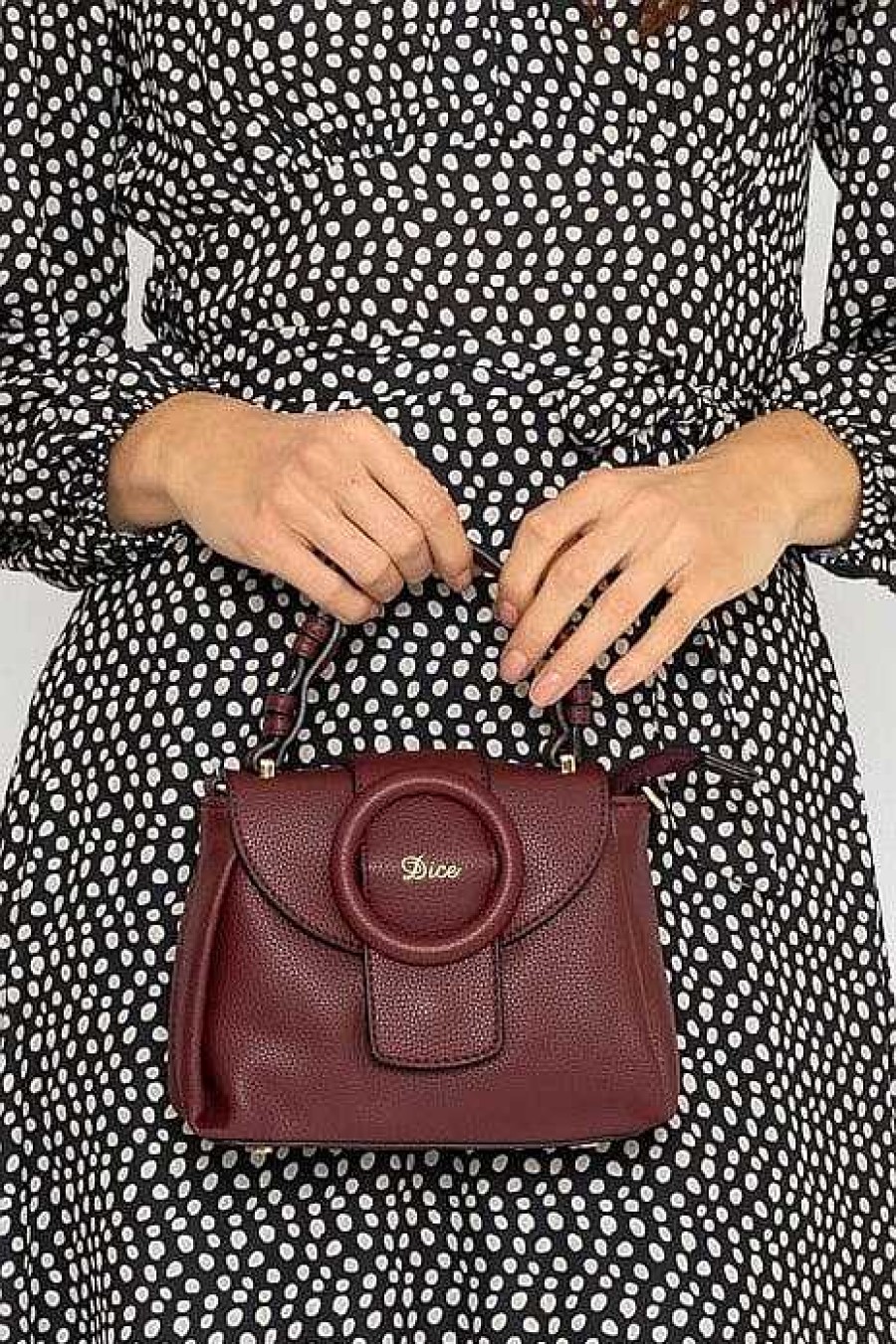 As Seen On Social | Dice Celia Crossbody Bag In Burgundy