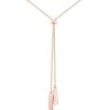 Necklaces | Tipperary Crystal Jewellery Long Feather Pendant With Clear Stones