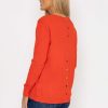 Jumpers & Cardigans | J'aime la Vie Button Detail Knit In Orange