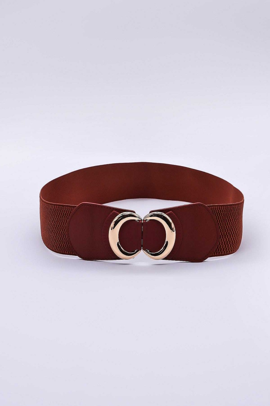 Belts | SOUL Accessories Brown Elastic Belt With Gold Clasp