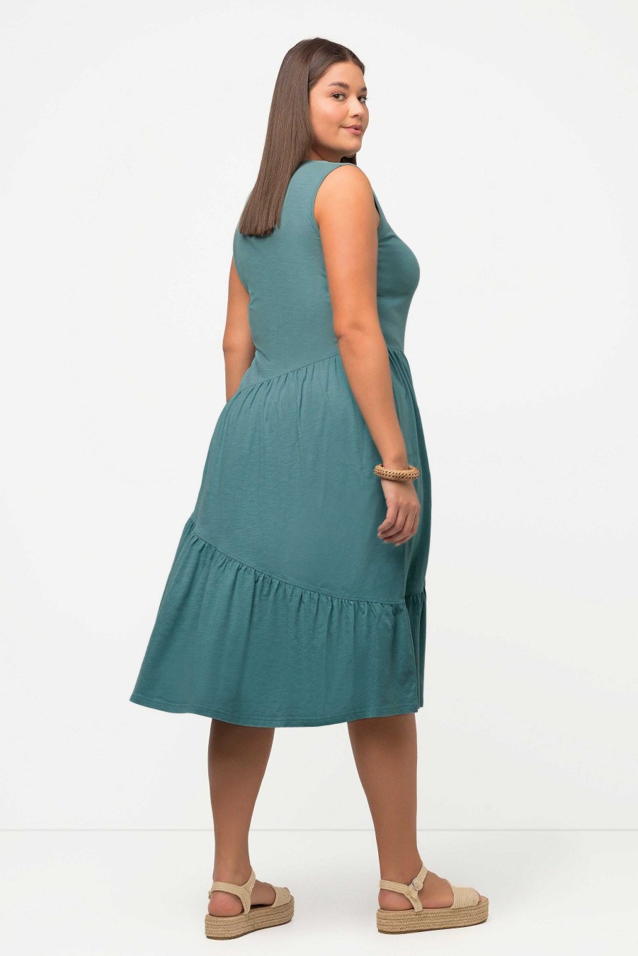 Dresses | Ulla Popken Green Sleeveless Midi Dress