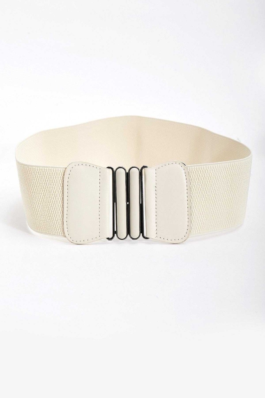 Belts | SOUL Accessories Elasticated Cream Belt