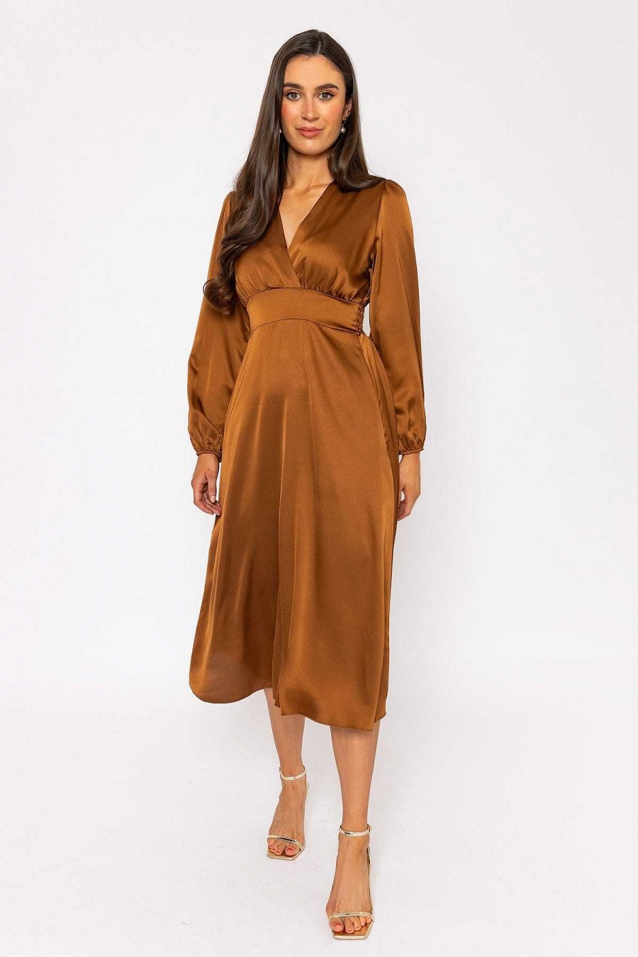 Sale Dresses | Pala D'oro Veronica Midi Dress In Copper