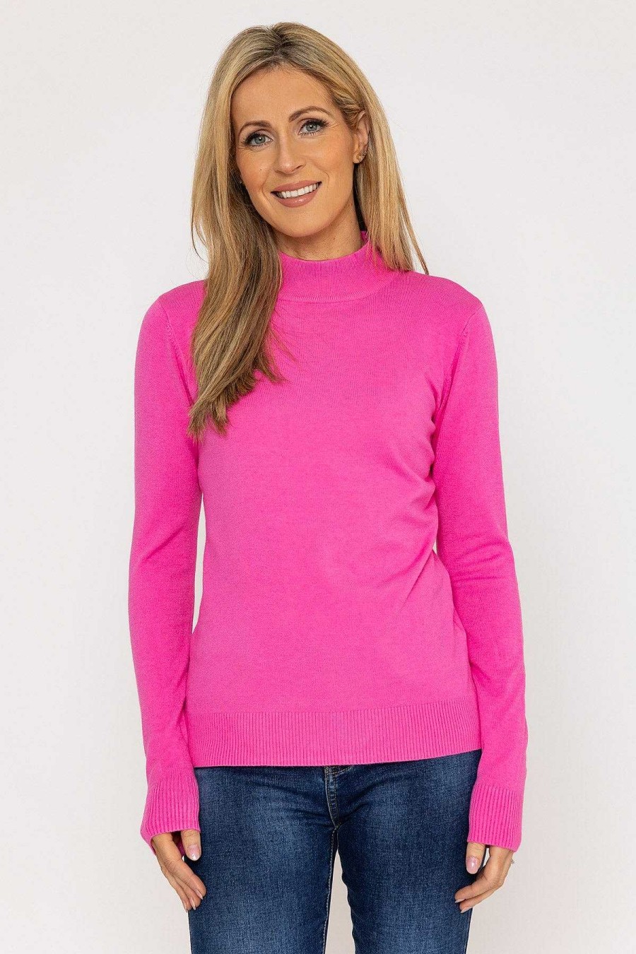 Jumpers & Cardigans | J'aime la Vie Turtleneck Knit In Fluo Pink