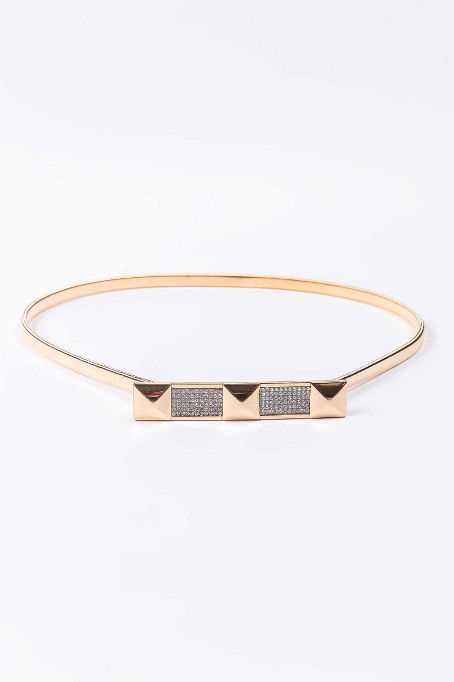 Belts | SOUL Accessories Diamante Detail Stretch Belt In Gold