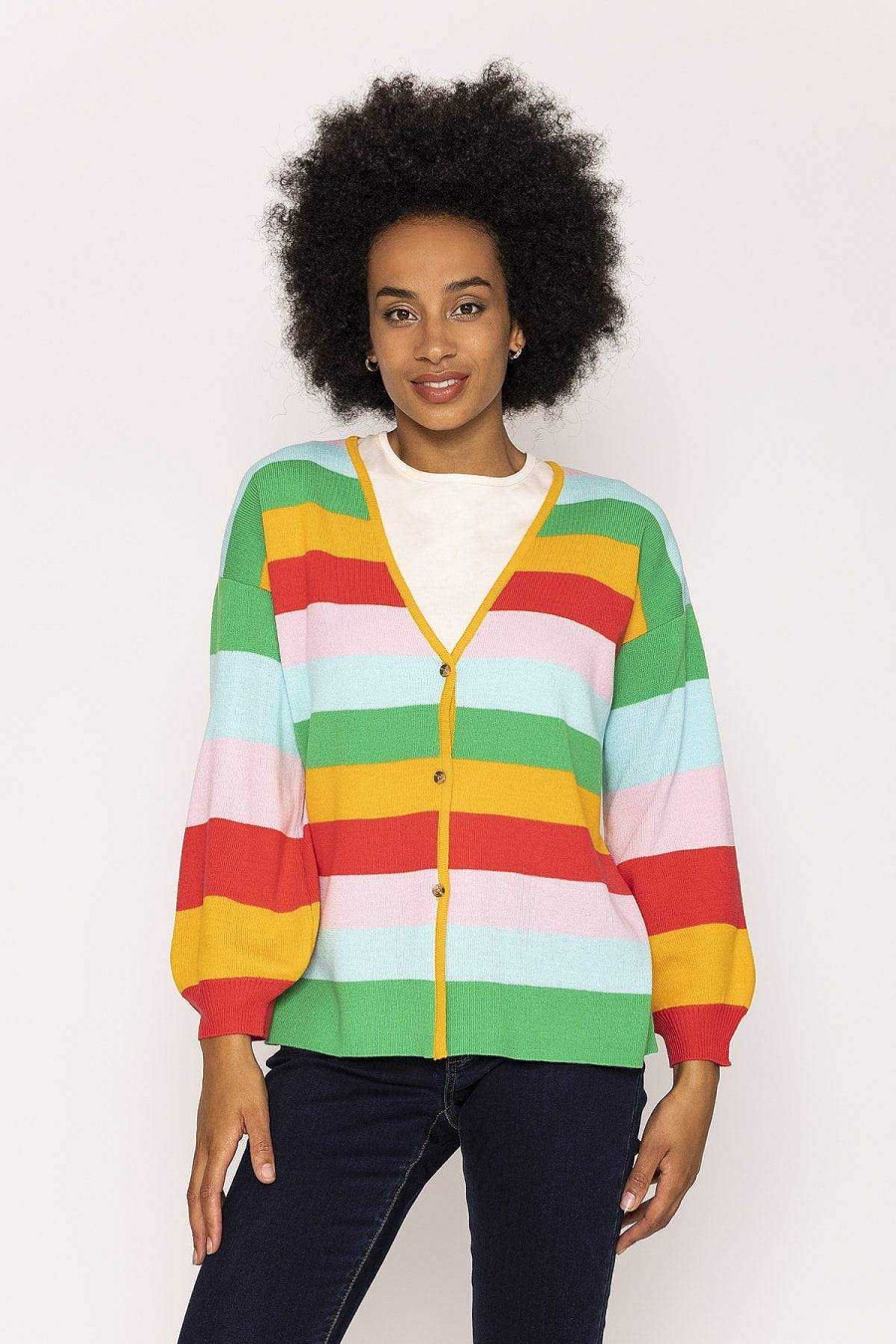 Jumpers & Cardigans | Kelly & Grace Weekend Multi Stripe Cardigan