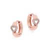 Boxed Gifts | Tipperary Crystal Jewellery Love Heart Earrings In Rose Gold