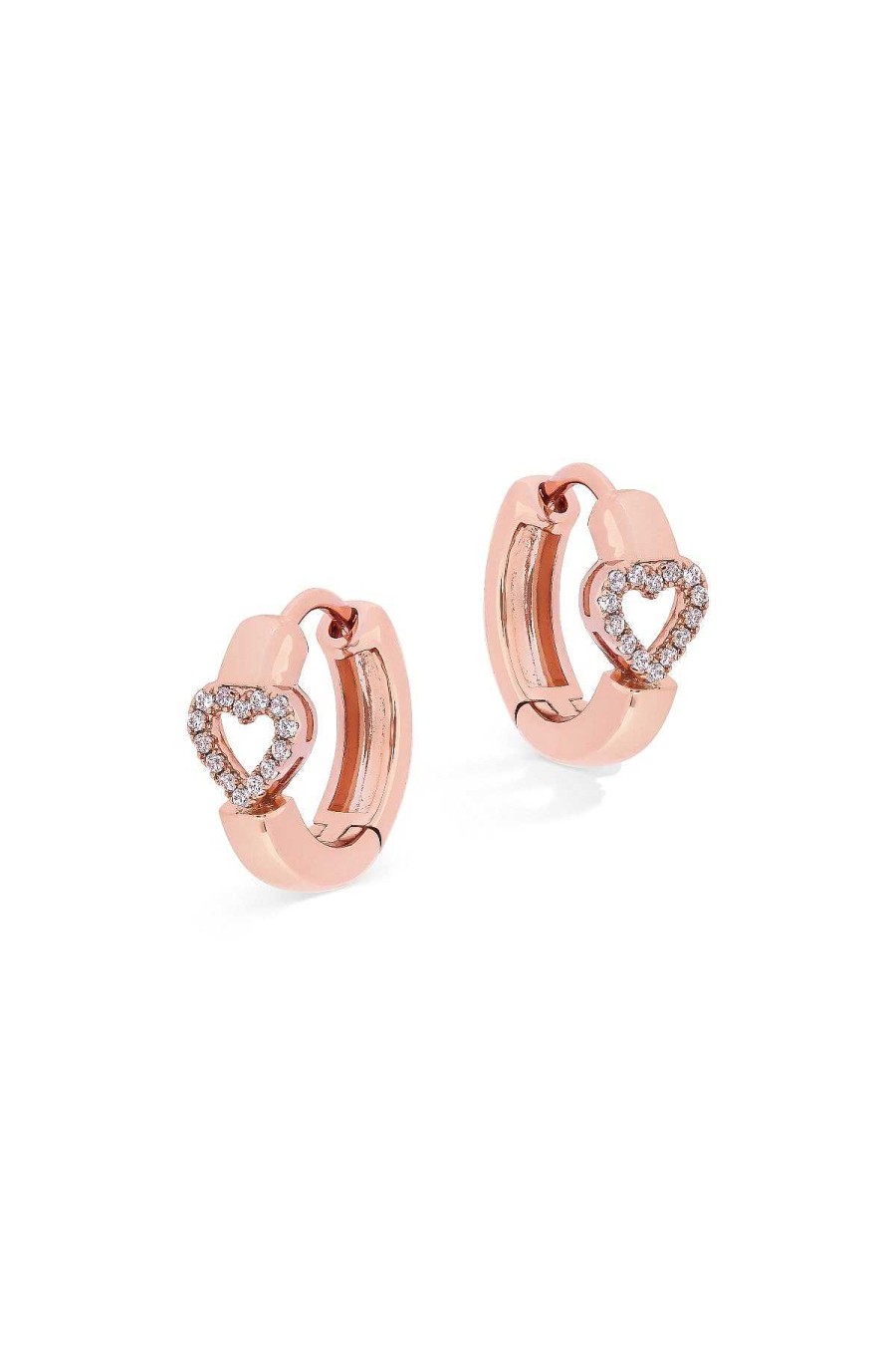 Boxed Gifts | Tipperary Crystal Jewellery Love Heart Earrings In Rose Gold