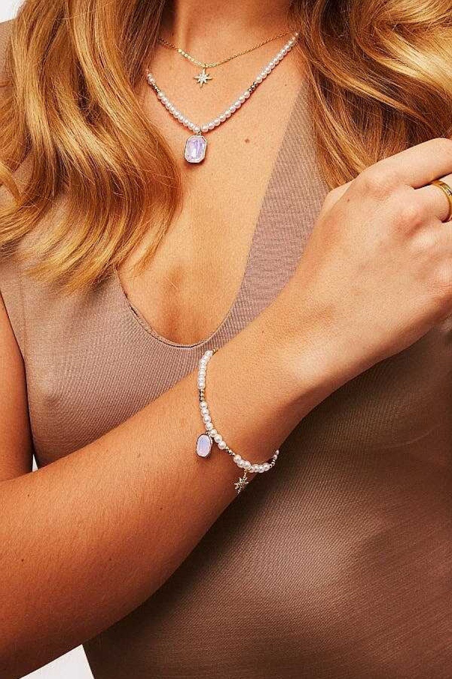 Boxed Gifts | Knight & Day Pink Opal & Pearl Bracelet