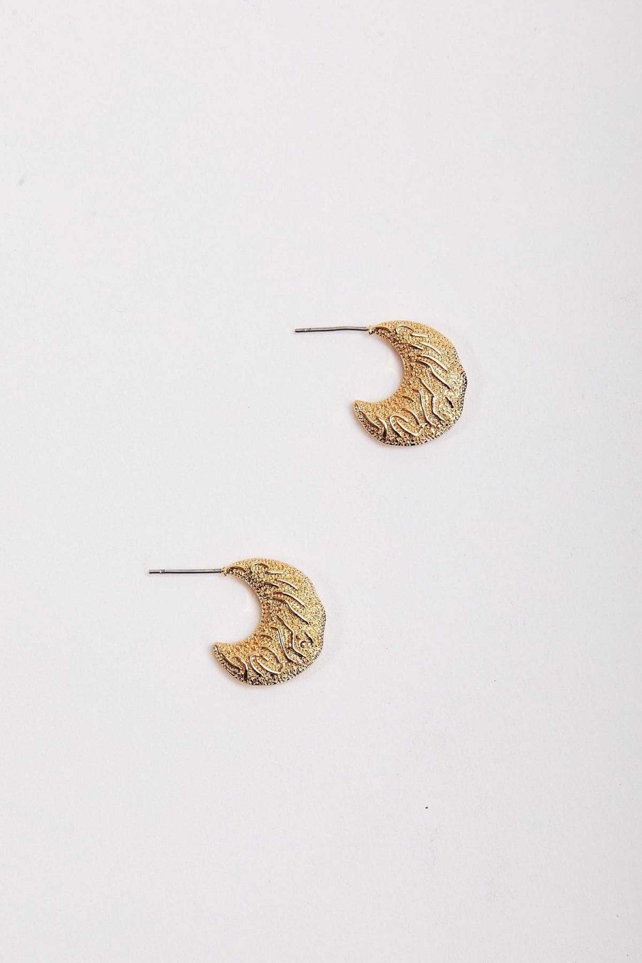 Boxed Gifts | Joularie Crescent Moon Hoop Earrings