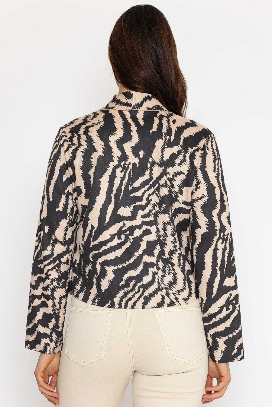 Coats & Jackets | Pala D'oro Animal Print Suede Jacket