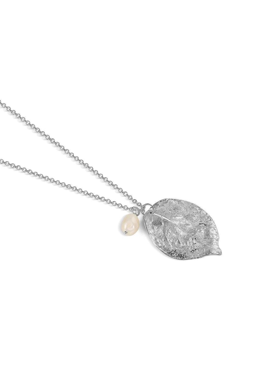 Boxed Gifts | Newbridge Silverware Jewellery Leaf Pendant With Baroque Pearl