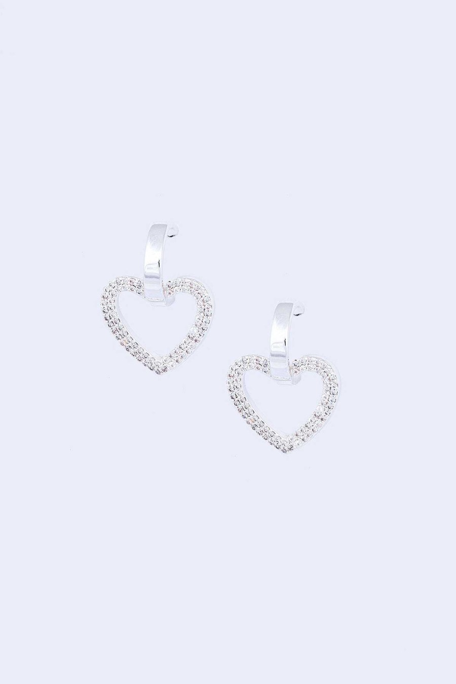 Jewellery | Knight & Day Silver Hoop & Heart Earrings