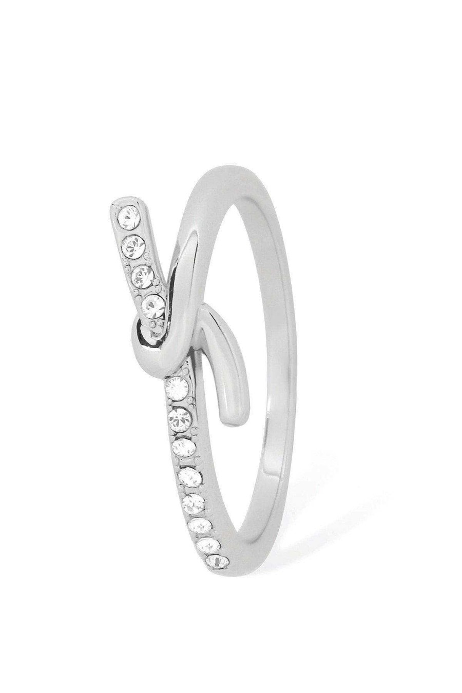 Boxed Gifts | Tipperary Crystal Jewellery Eternal Knot Ring In Silver - Size 8