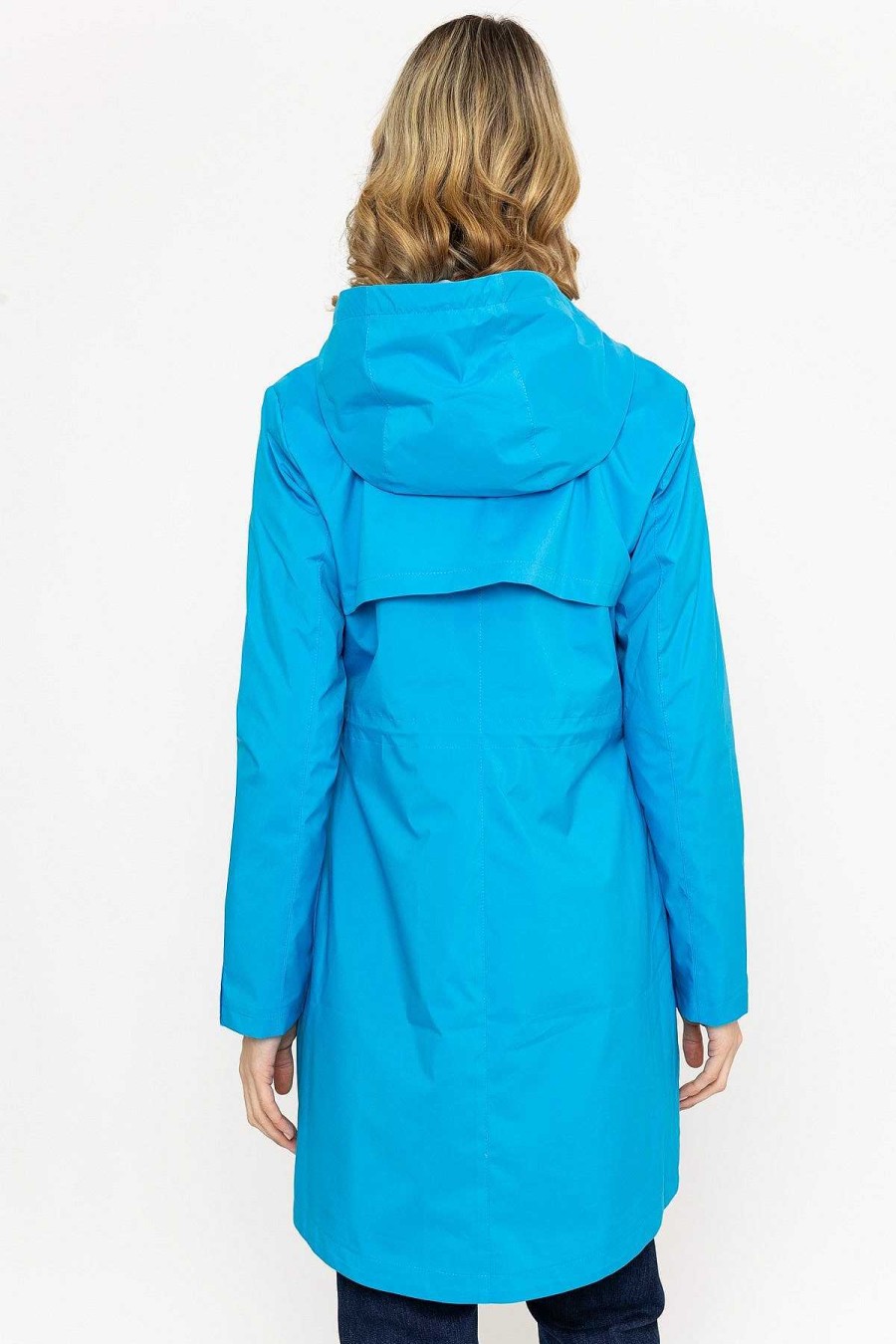 Coats & Jackets | Kelly & Grace Weekend Rain Mac In Blue