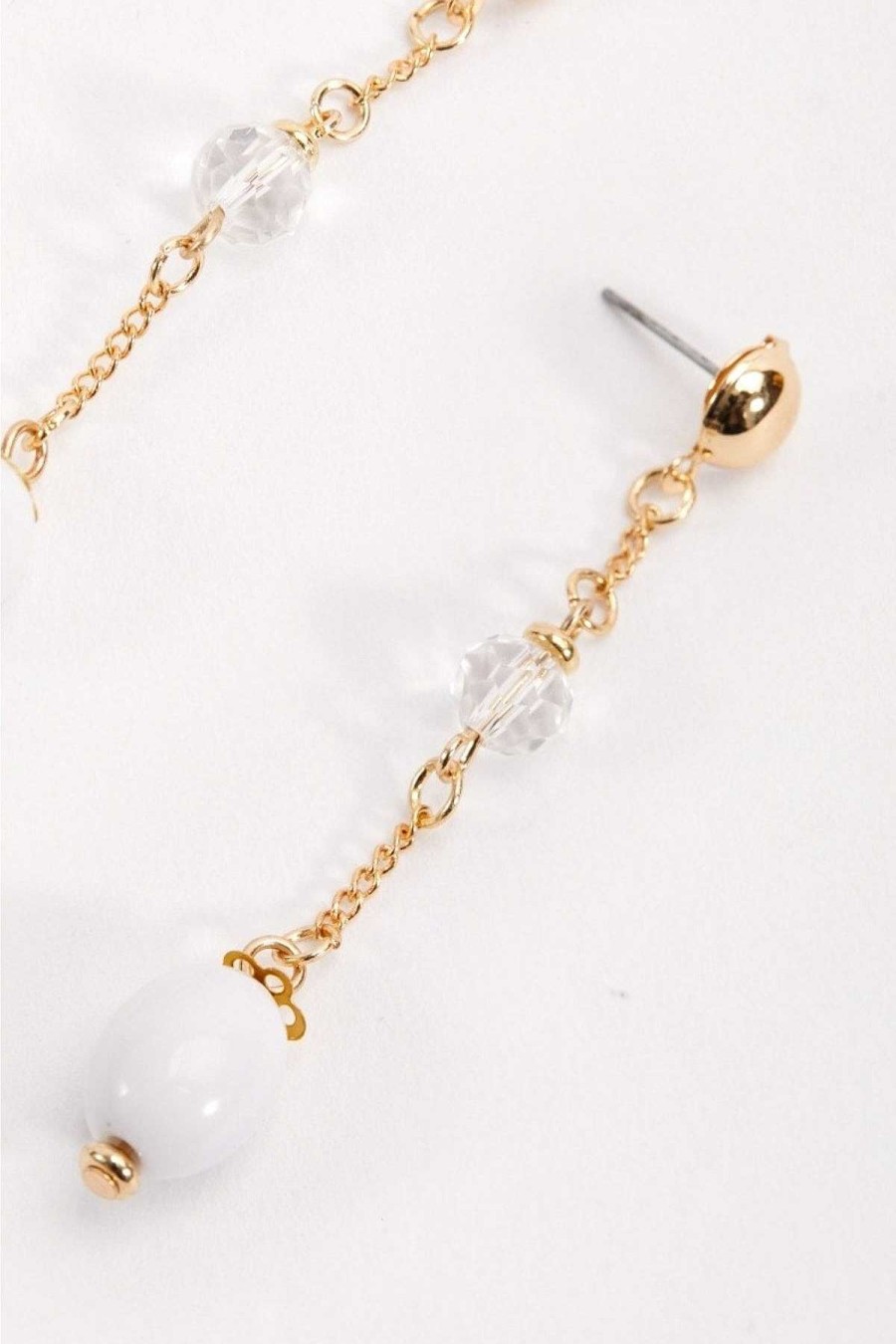 Earrings | Soul Jewellery White Beaded Drop Earrings