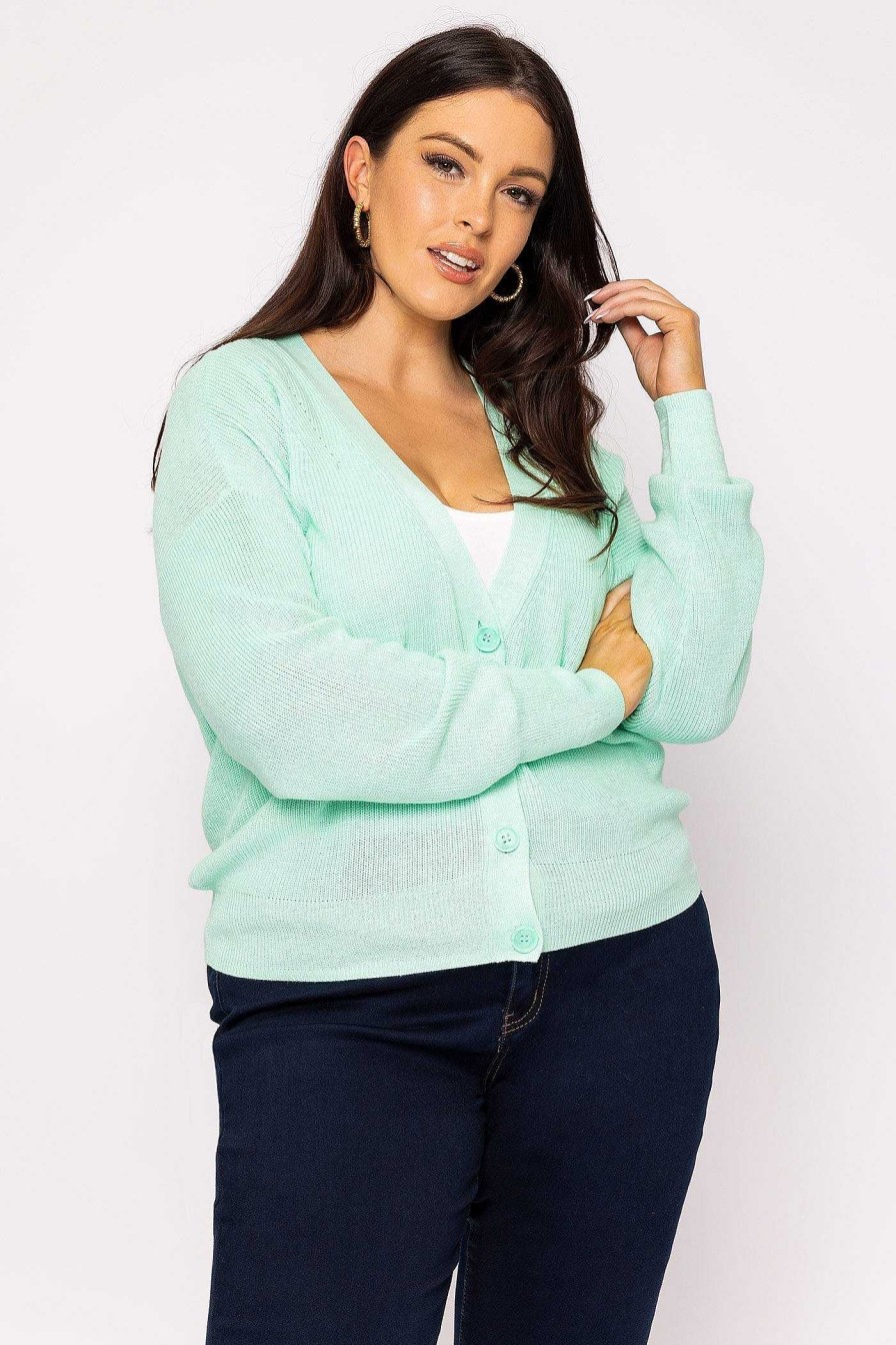 Jumpers & Cardigans | Vero Moda Curve Curve - Tulex Cardigan In Mint