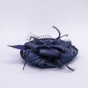 Fascinators | SOUL Accessories Navy Hairband Net & Feather Fascinator