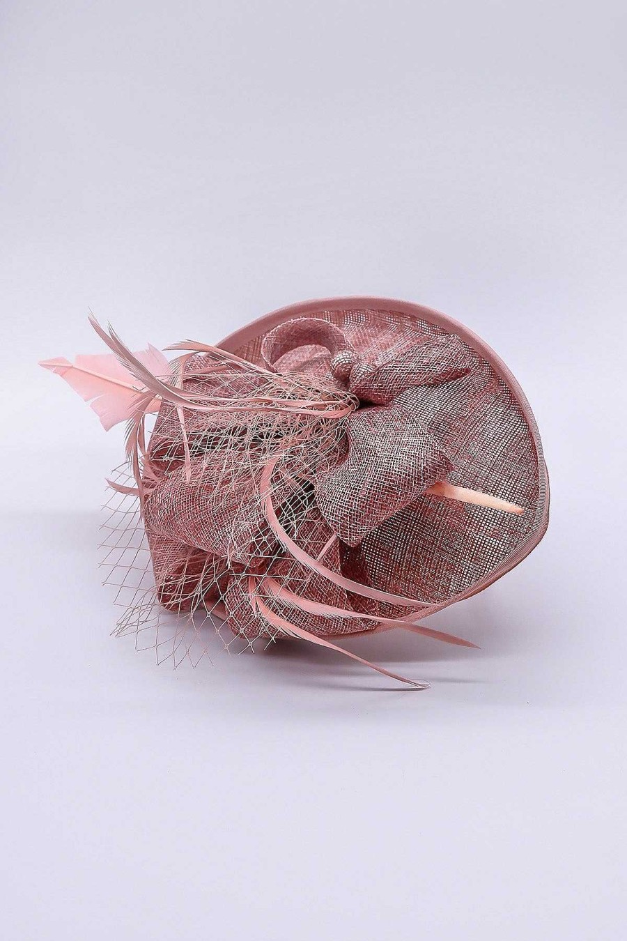 Fascinators | SOUL Accessories Pink Hairband Net & Feather Fascinator