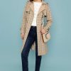 Coats & Jackets | Rowen Avenue Tan Check Trench Coat