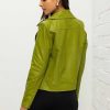 Coats & Jackets | Pala D'oro Sport Lime Green Leather Jacket